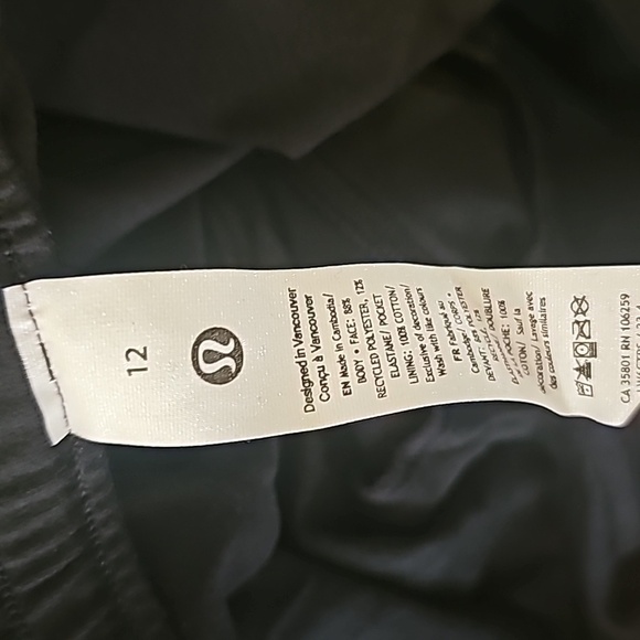 Lululemon on the fly crop joggers black sz 12 WP165 - Picture 6 of 6